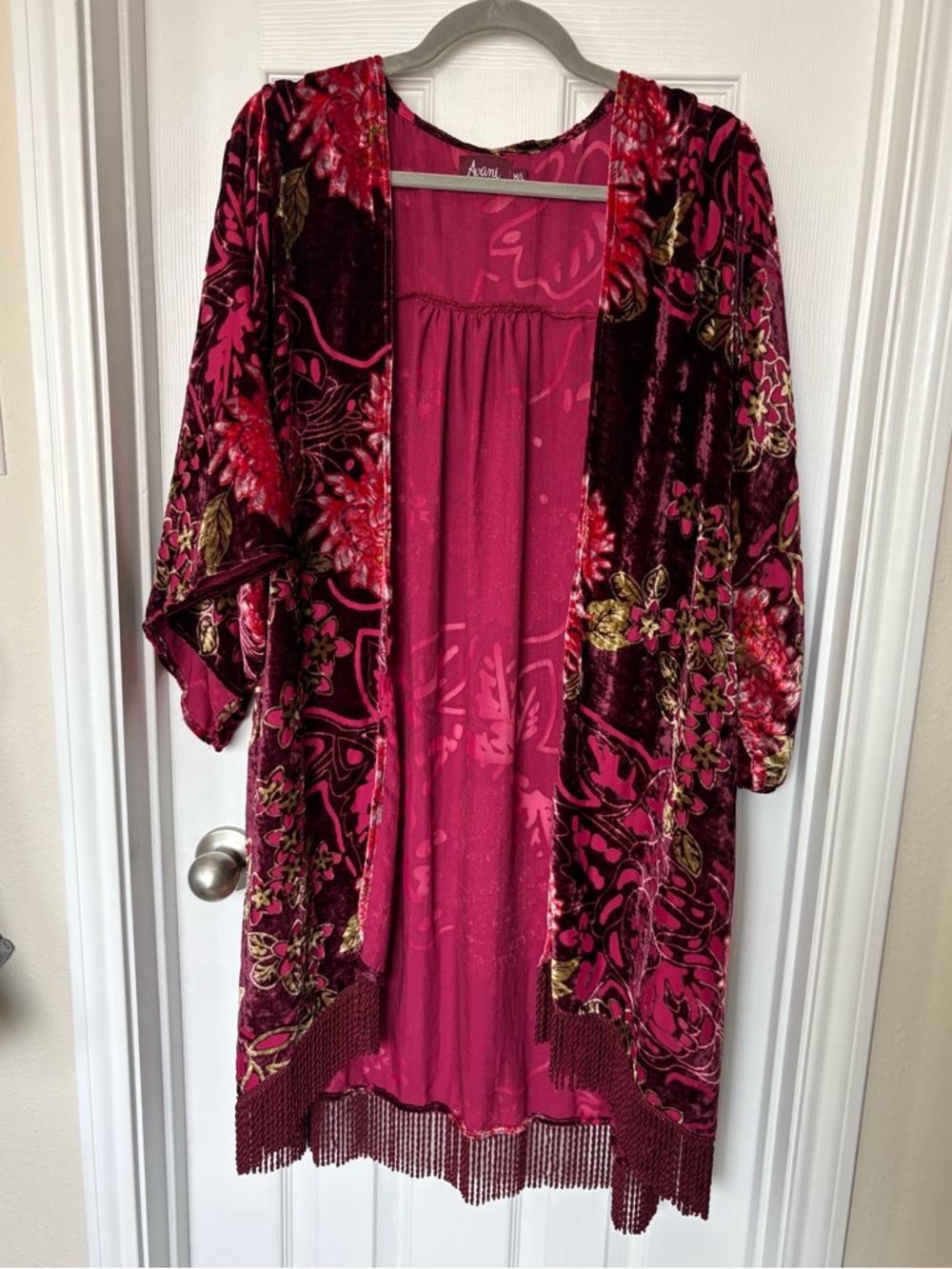 Avanti Berry Pink Floral Kimono